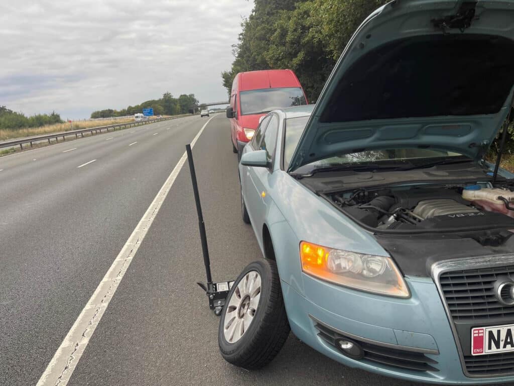 Emergency Tyre Replacement – A404 Pothole Damage