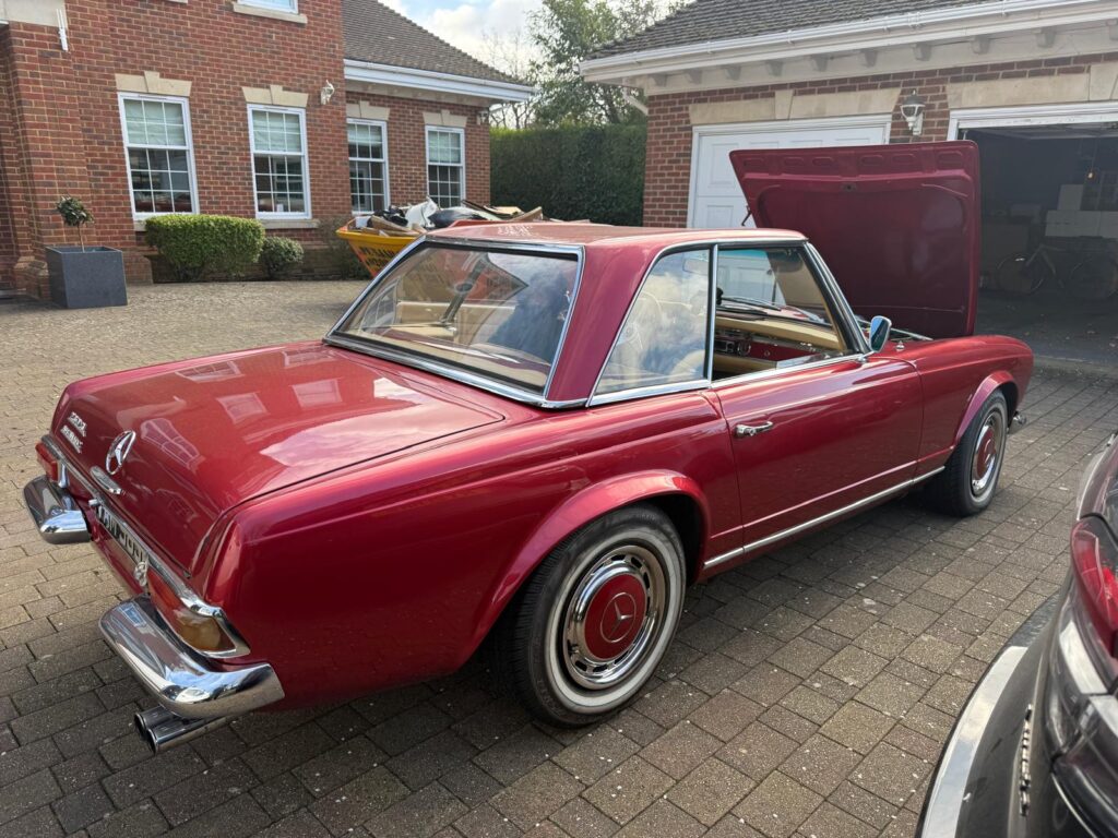 Battery Replacement and Tyre Inflation Taplow – Mercedes 230SL Classic Car